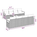 vidaXL Ensemble de canapé de jardin 9 Pièces Beige Rouge 55 x 55 x 37 cm