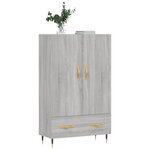 vidaXL Buffet haut sonoma gris 69 5x31x115 cm bois d'ingénierie
