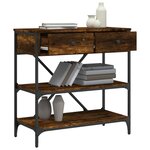 vidaXL Table console chêne fumé 75x34 5x75 cm bois d'ingénierie