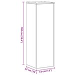 vidaXL Support de Plante 2 Pièces Chêne noir 33 x 33 x 100 cm