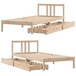 vidaXL Cadre de lit sans matelas 90x190 cm bois de pin massif