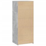 vidaXL Buffet haut gris béton 50x41x124 cm bois d'ingénierie