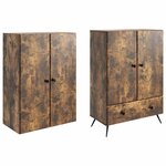 vidaXL Ensemble de Meubles 2 Pièces Chêne fumé Bois d'ingénierie