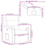 vidaXL Fauteuil inclinable rouge bordeaux tissu