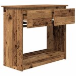 vidaXL Table console avec tiroirs vieux bois 85 5x38 5x74 5 cm