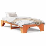 vidaXL Cadre de lit Marron cire 80 x 200 cm Bois massif en pin