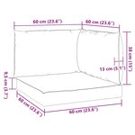 vidaXL Coussins de palette lot de 3 blanc crème tissu oxford