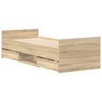 vidaXL Cadre de lit sans matelas chêne sonoma 100x200 cm