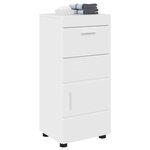 vidaXL Ensemble d'armoire de salle de bain TULUM Blanc brillant