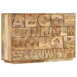 vidaXL Meuble alphabétique avec 6 tiroirs 120x35x79 cm Manguier massif