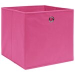 vidaXL Boîtes de rangement 4 Pièces Rose 32x32x32 cm Tissu