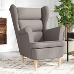 vidaXL Fauteuil taupe 74x84x100 cm tissu