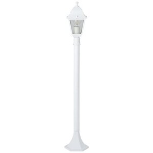 Lampadaire extérieur Nissie blanc - Métal & verre - E27 60W - IP44