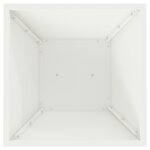 vidaXL Jardinier sur colonne avec bol blanc  dimensions 35x35x73 cm en acier.