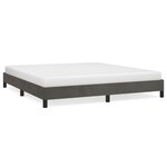 vidaXL Cadre de lit Gris foncé 160 x 200 cm Velours