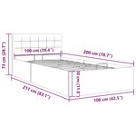 vidaXL Cadre de lit à rangement hydraulique sans matelas 100x200 cm