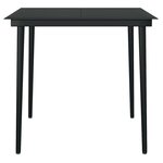 vidaXL Ensemble à manger jardin coussins 3Pièces marron poly rotin verre