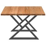 vidaXL Table à manger marron clair bois de chêne massif rectangulaire