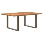 vidaXL Table à manger marron clair bois de chêne massif rectangulaire