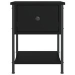vidaXL Table de chevet noir 34x35 5x45 cm bois d’ingénierie