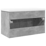 vidaXL Armoire lavabo de salle de bain avec bassin intégré gris béton