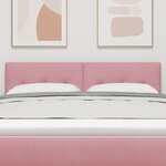 Têtière LED vidaXL Capitonnée Rose 80 cm en Velours