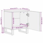 vidaXL Cabinet de chevet Noyer 40 x 33 x 46 cm Bois d'acacia massif