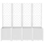 vidaXL Jardinière avec treillis blanc 160x40x140 cm PP