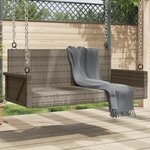 vidaXL Balancelle gris 119x56x48 cm résine tressée
