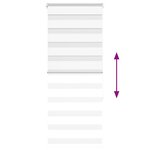 vidaXL Store zèbre blanc 55x150 cm largeur du tissu 50 9 cm polyester