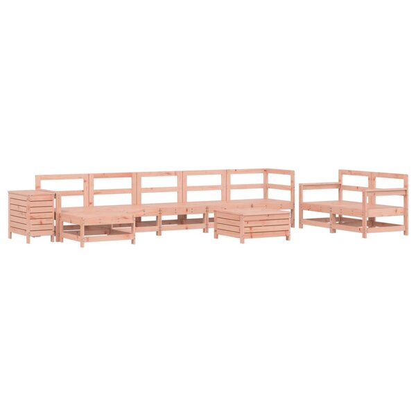 vidaXL Salon de jardin 10 Pièces bois massif sapin de douglas