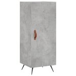 vidaXL Buffet haut Gris béton 34 5x34x180 cm Bois d'ingénierie