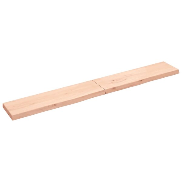 vidaXL Étagère murale 220x30x(2-6) cm bois de chêne massif non traité