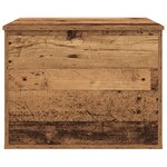 Coffre de rangement vidaXL avec couvercle en bois vieilli 60x42x46 cm en bois reconstitué
