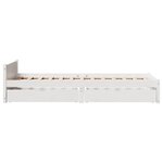 vidaXL Cadre de lit sans matelas blanc 90x200 cm bois de pin massif