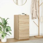 vidaXL Buffet chêne sonoma 37 5x35x76 cm bois d'ingénierie