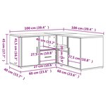 vidaXL Armoire d'angle noir 160x40x45 cm bois d’ingénierie