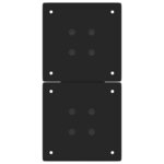 vidaXL Pieds de table basse en forme de X  2 pièces  noir  28 x (42-43) cm  acier
