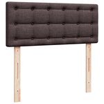 vidaXL Sommier à lattes de lit et matelas marron foncé 120x190cm tissu