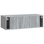 vidaXL Meuble TV mural Sonoma gris 98 x 41 x 30 cm Bois d'ingénierie