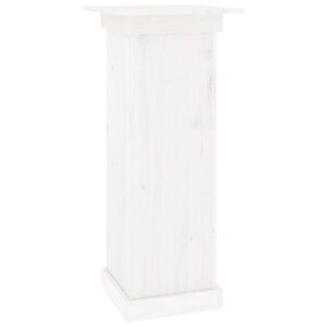 vidaXL Support à fleurs Blanc 40x40x90 cm Bois de pin solide