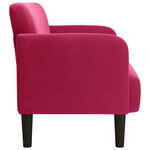 vidaXL Canapé causeuse rouge bordeaux 109 cm velours