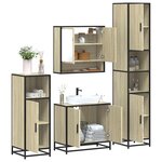 vidaXL Ensemble de meubles de salle de bain 4 Pièces chêne sonoma