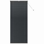 vidaXL Store de Fenêtre avec des rideaux Noir Aluminium