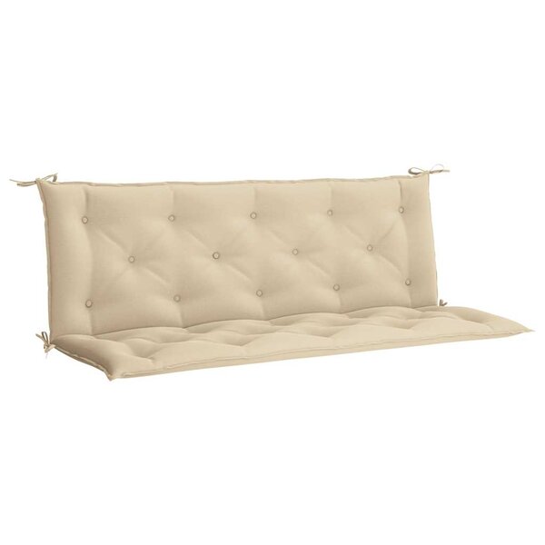 vidaXL Coussin de banc de jardin beige 150x(50+50)x7 cm tissu oxford