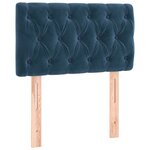 vidaXL Tête de lit à LED Bleu foncé 80x7x78/88 cm Velours