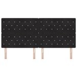 vidaXL Tête de lit capitonnée noire avec boutons en cristal - 200 cm en velours