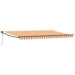 vidaXL Auvent rétractable automatique crème et orange 500x300 cm