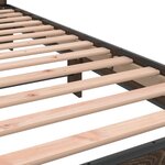 vidaXL Cadre de lit chêne marron 90x200 cm bois d'ingénierie et métal