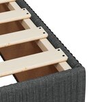 vidaXL Cadre de lit Gris foncé 90x190 cm Tissu